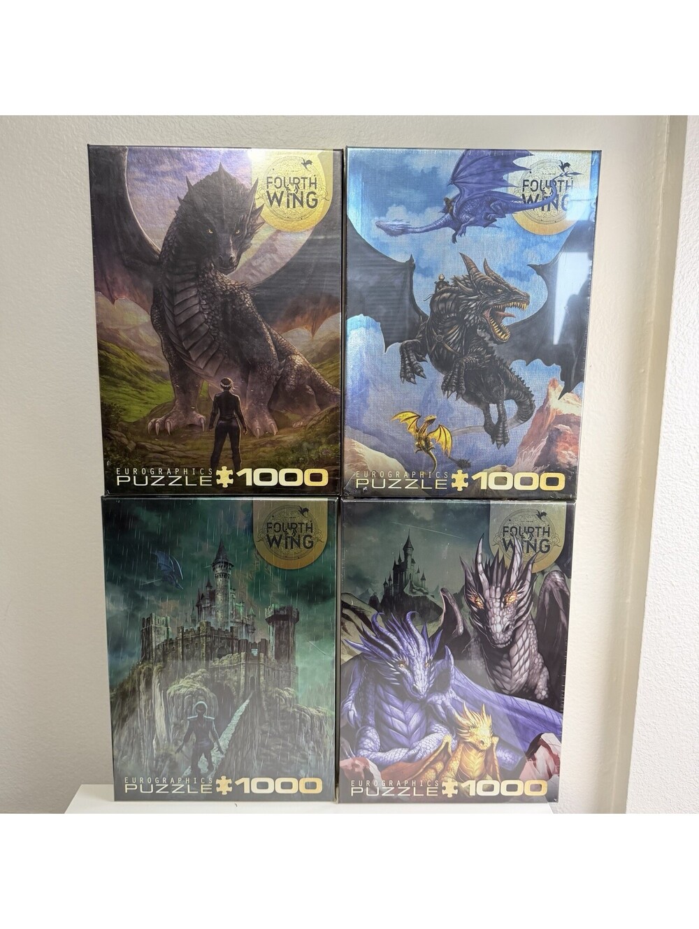 Fourth Wing 1000 Piece Puzzle Bundle Set of 4 EuroGraphics New Sealed
